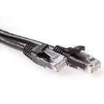 ACT Zwarte 5 meter U/UTP CAT6A patchkabel snagless met RJ45 connectoren