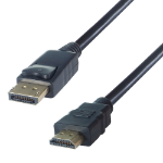 connektgear 1m DisplayPort to HDMI Connector Cable - Male to Male Gold Connectors