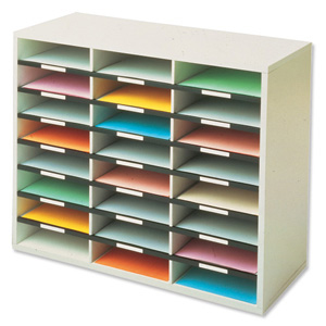 Photos - File Folder / Lever Arch File Fellowes 25061 literature rack 36 shelves Grey, White 