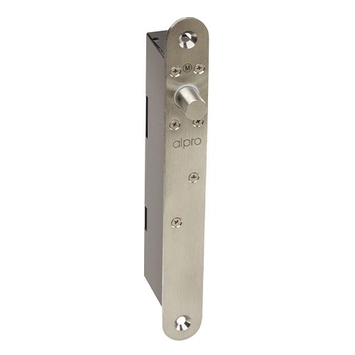 Alpro DB25 12-24vdc Dead  Locking Bolt PTLock 25mm wide  radius cornered faceplate,incl. short strike plate with square hole thumbnail
