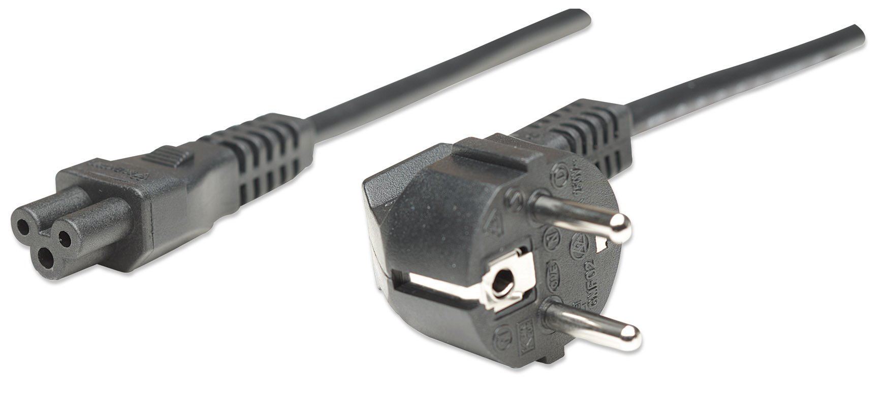 Photos - Cable (video, audio, USB) MANHATTAN Power Cord/Cable, Euro 2-pin  plug to C5 Female (cl 371 (CEE 7/4)