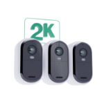 Arlo Essential 2 2K Outdoor Camera 3pack W/3 Solar Panel BNDL Bullet (shape) IP-beveiligingscamera Binnen & buiten 1920 x 1080 Pixels Plafond/muur