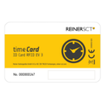 Reiner SCT timeCard Premium card MIFARE DESFire EV3 RFID tag Black, White, Yellow 50 pc(s)
