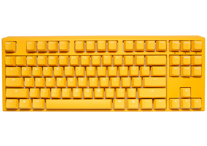 Ducky One3 Yellow TKL keyboard USB UK International
