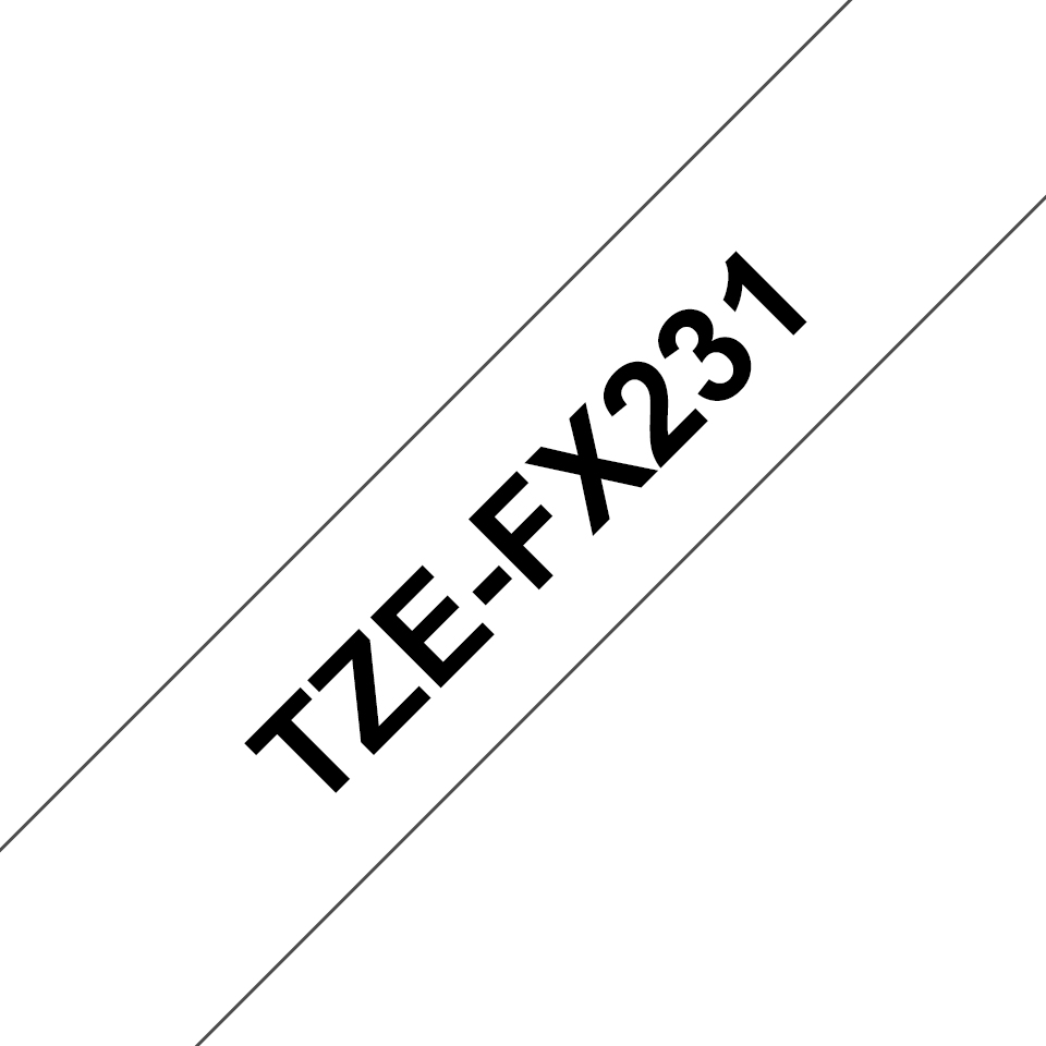 Photos - Office Paper Brother TZE-FX231 DirectLabel black on white Laminat 12mm x 8m for Bro TZE 
