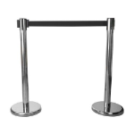 SECO by Stewart Superior SECO Retractable 2m Post Chrome with Black Tape - RTPOSTCHROME DD