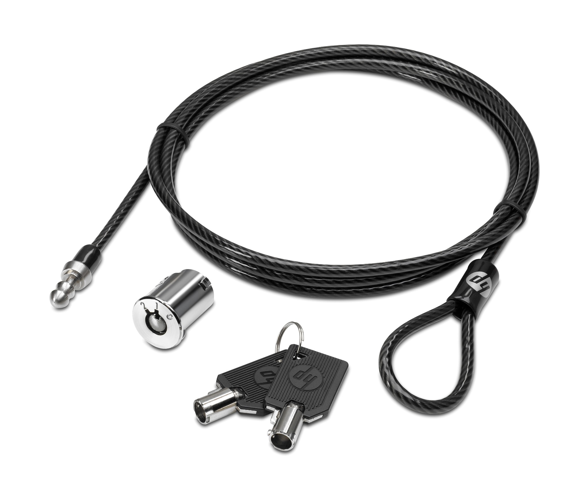 6.5ft (2m) Laptop Cable Lock - 4-Digit Combination Laptop/Desktop Security  Cable Lock for Wedge Slot Computers - Anti-Theft Vinyl-Coated Steel Combo