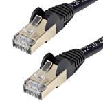 StarTech.com 7m CAT6a Ethernet Cable - 10 Gigabit Shielded Snagless RJ45 100W PoE Patch Cord - 10GbE STP Network Cable w/Strain Relief - Black Fluke Tested/Wiring is UL Certified/TIA