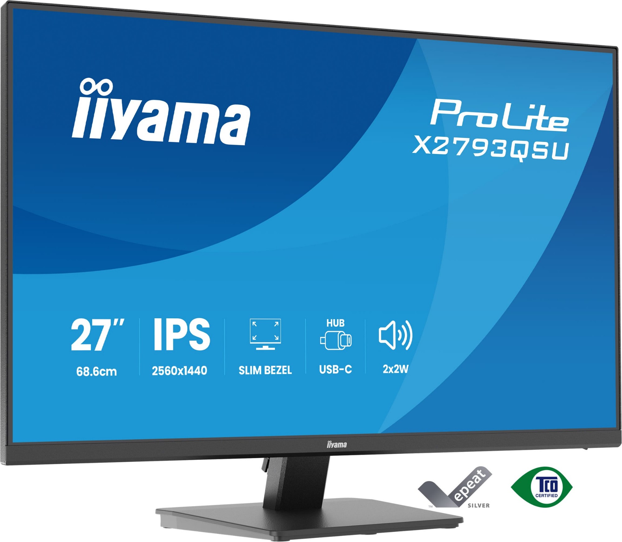 Iiyama Blue/Light Prolite X2793qsu-B1 Computer Monitor 68.6 Cm (27") 2560 X