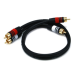 Monoprice 5346 audio cable 17.7" (0.45 m) 2 x RCA Black