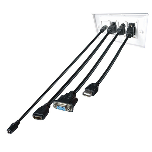 CONNEkT Gear 15m AV Snap-in Modular Cable Kit - HDMI/VGA/USB Type B/3.5mm + USB Type A