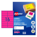 Avery 35952 printer label Pink Self-adhesive printer label