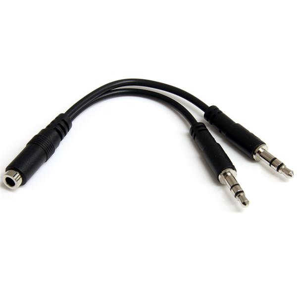 Image of StarTech.com 3.5mm 4 Position to 2x 3 Position 3.5mm Headset...