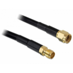 DeLOCK 5m RP-SMA coaxial cable CFD200 Black