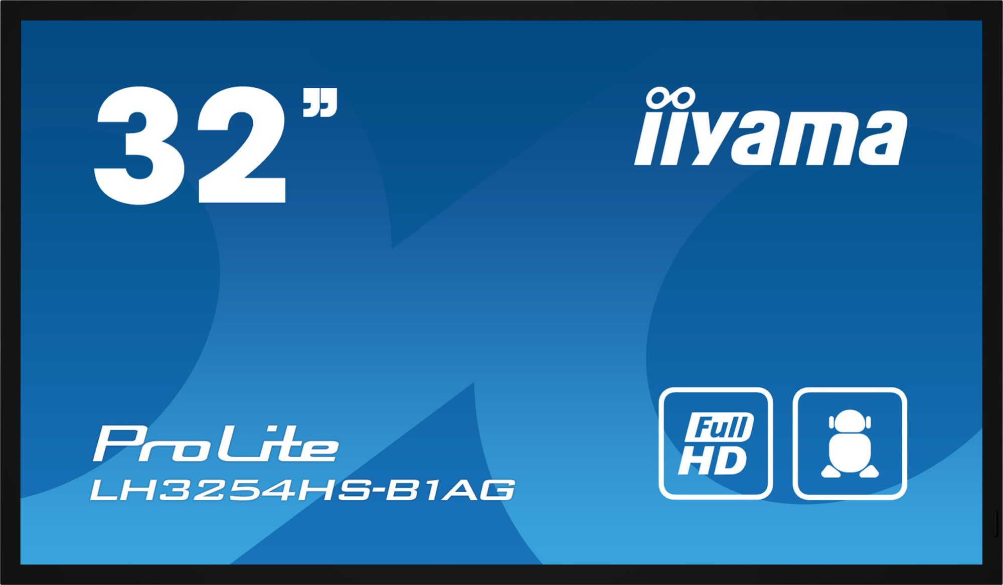 iiyama LH3254HS-B1AG Signage Display Digital signage flat panel 80 cm (31.5") LCD Wi-Fi 500 cd/m² Full HD Black Built-in processor Android 11 24/7