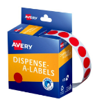 Avery 937235 self-adhesive label Round Removable Red 1050 pc(s)