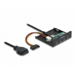 DeLOCK 64166 drive bay panel 8,89 cm (3.5") I/O ports paneel Zwart