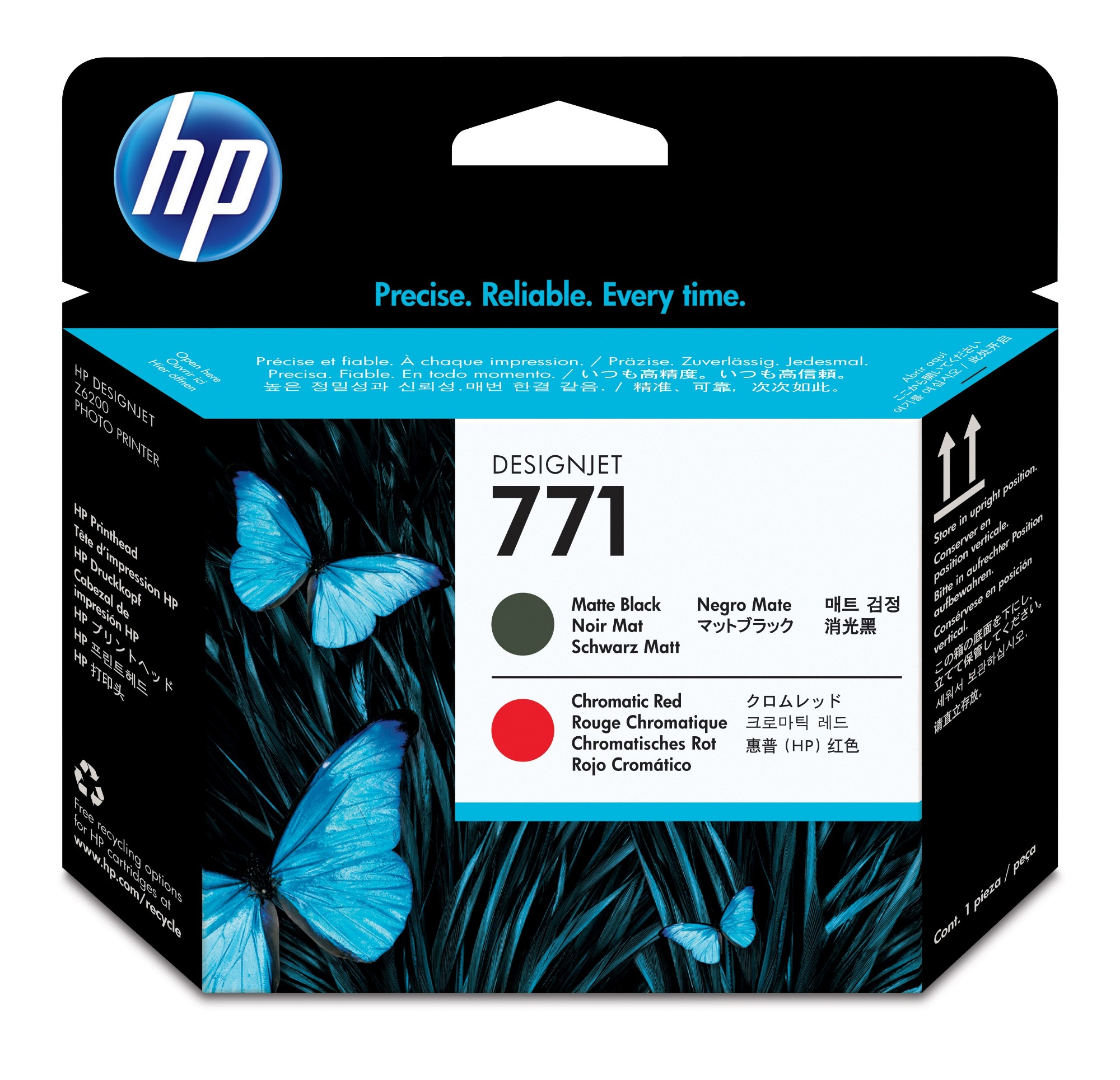 HP CE017A/771 Printhead black matt / red 775ml for HP DesignJet Z 6200