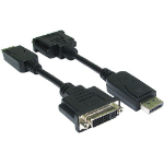 4XEM 4XDPMDVIFA10 video cable adapter 9.84" (0.25 m) DisplayPort DVI-I Black
