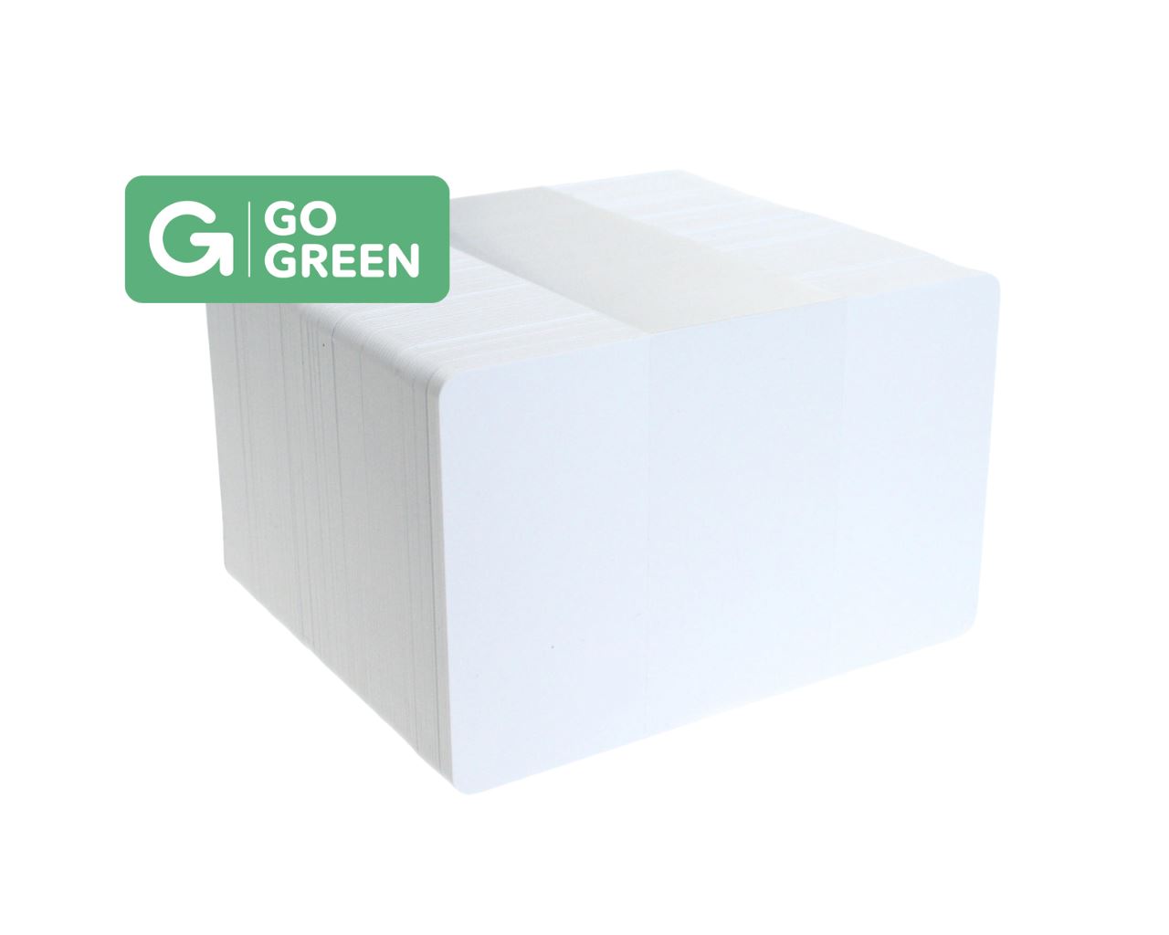 Go Green Pack of 100 Go Green Blank White S1K Cards (85% Recycled Plastic)