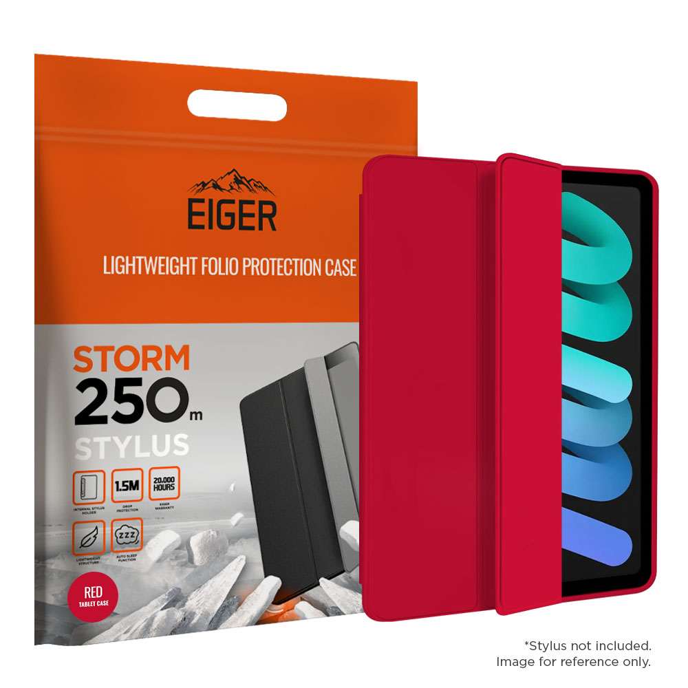 Eiger ETUI FOLIO ROUGE STAND MAGNETIQUE RENFORCÉ AVEC EMPLACEMENT STYL