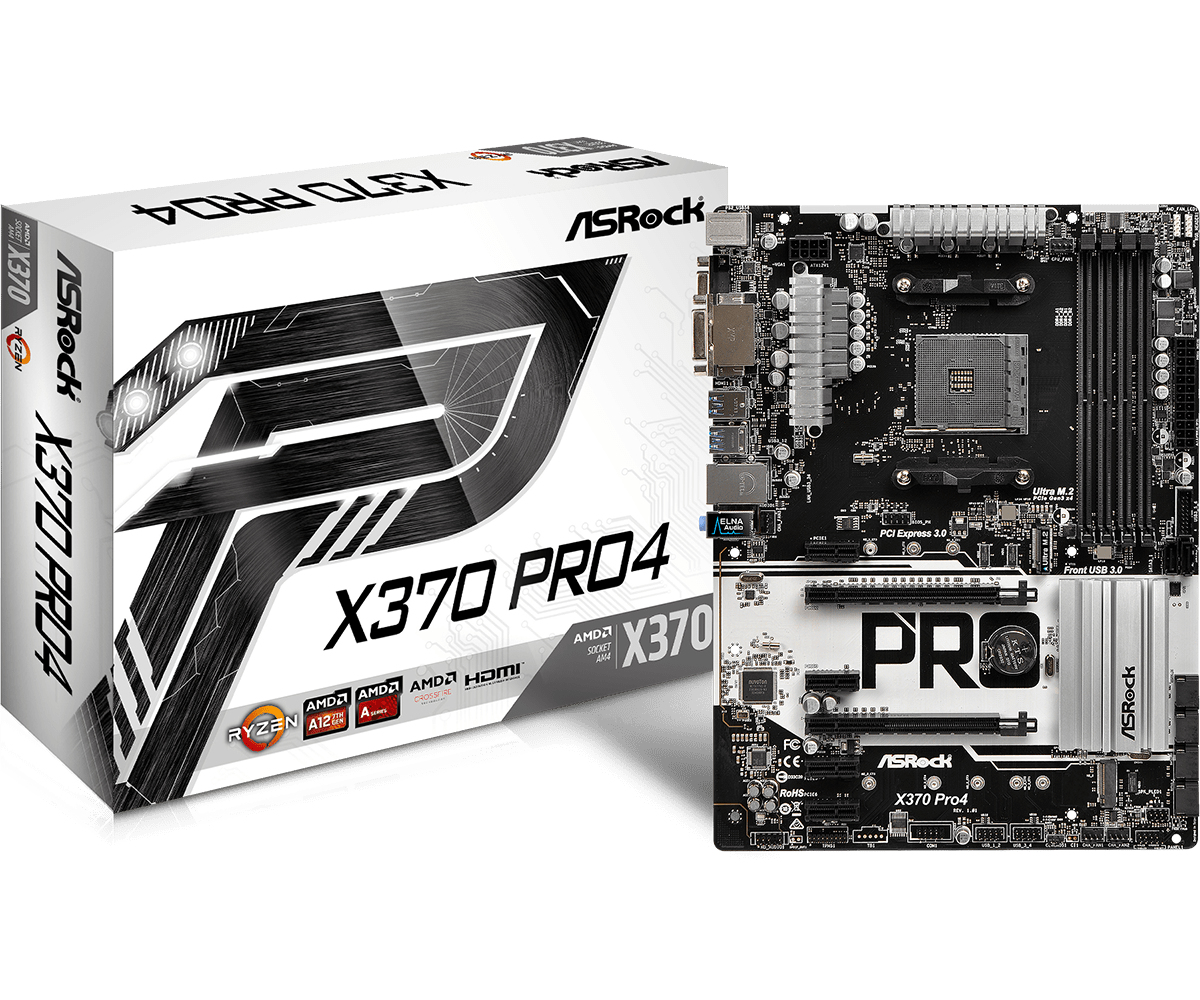 Image of Asrock X370 Pro4 AMD X370 Socket AM4 ATX