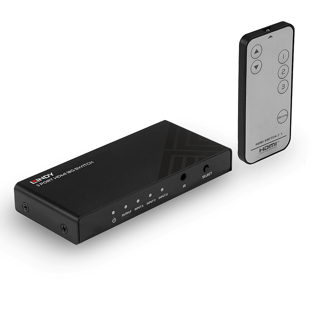 Image of Lindy 3 Port HDMI 18G Switch