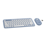 Logitech 920-012202 keyboard Mouse included Universal RF Wireless + Bluetooth QWERTY English Blue