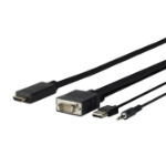 Vivolink PROVGAHDMI1 video cable adapter 1 m HDMI VGA (D-Sub) + 3.5mm + USB Type-A Black