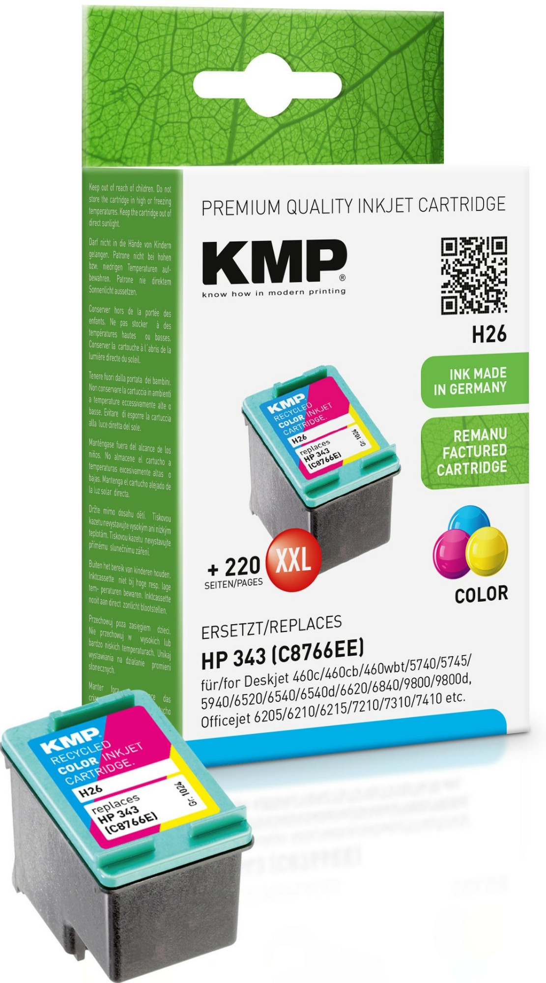 KMP H26 ink cartridge 1 pc(s) Cyan, Magenta, Yellow