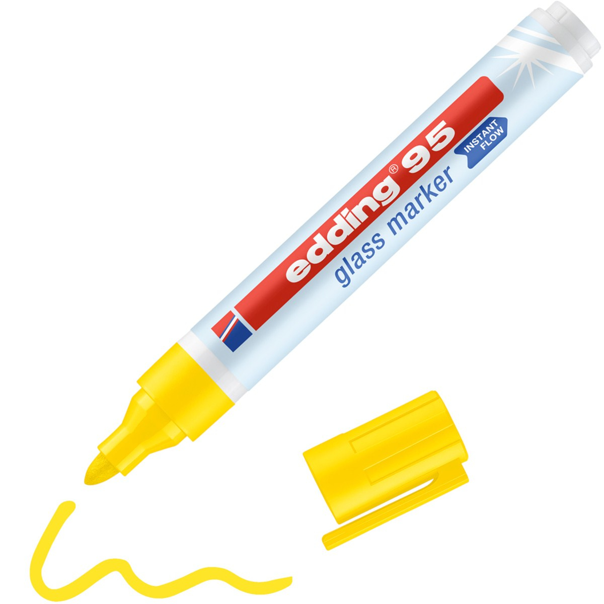 Photos - Felt Tip Pen Edding 95 Glass marker 1 pc(s) Bullet tip Yellow 4-95005 