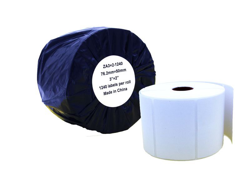 Image of CTS Wholesale Compatible Zebra White Labels Roll 1240 pcs (ZA3x2-1240)