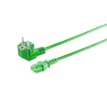 Microconnect MC-SCHUANGC13300G power cable Green 3 m Power plug type E+F C13 coupler