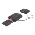 ICY BOX 2-in-1 Card Reader via USB Type-A & USB Type-C Interface