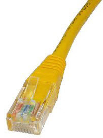 Cables Direct 1.5m CAT5e UTP networking cable Yellow
