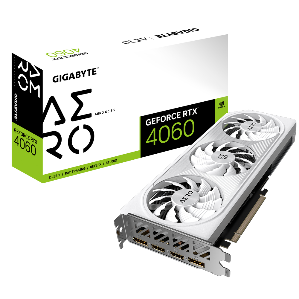 Image of Gigabyte AERO GeForce RTX 4060 OC 8G NVIDIA 8 GB GDDR6