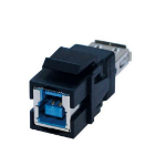 Bachmann 917.401 tussenstuk voor kabels USB 3.0 A USB 3.0 B Zwart