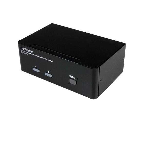 Image of StarTech.com 2 Port Dual DisplayPort USB KVM Switch with Audio &...