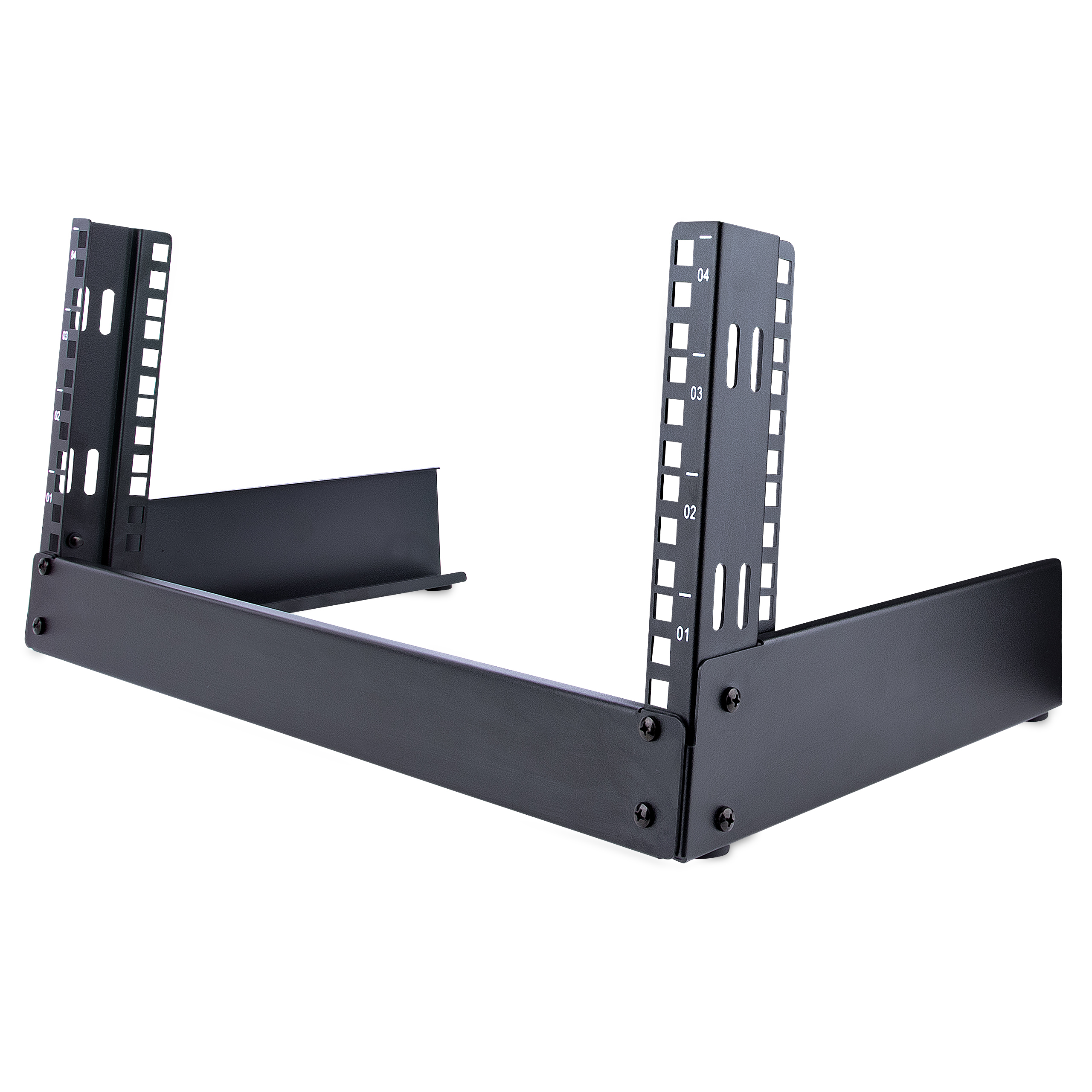 Image of StarTech.com 2-Post 4U Desktop Server Rack, Small Open Frame 19in...