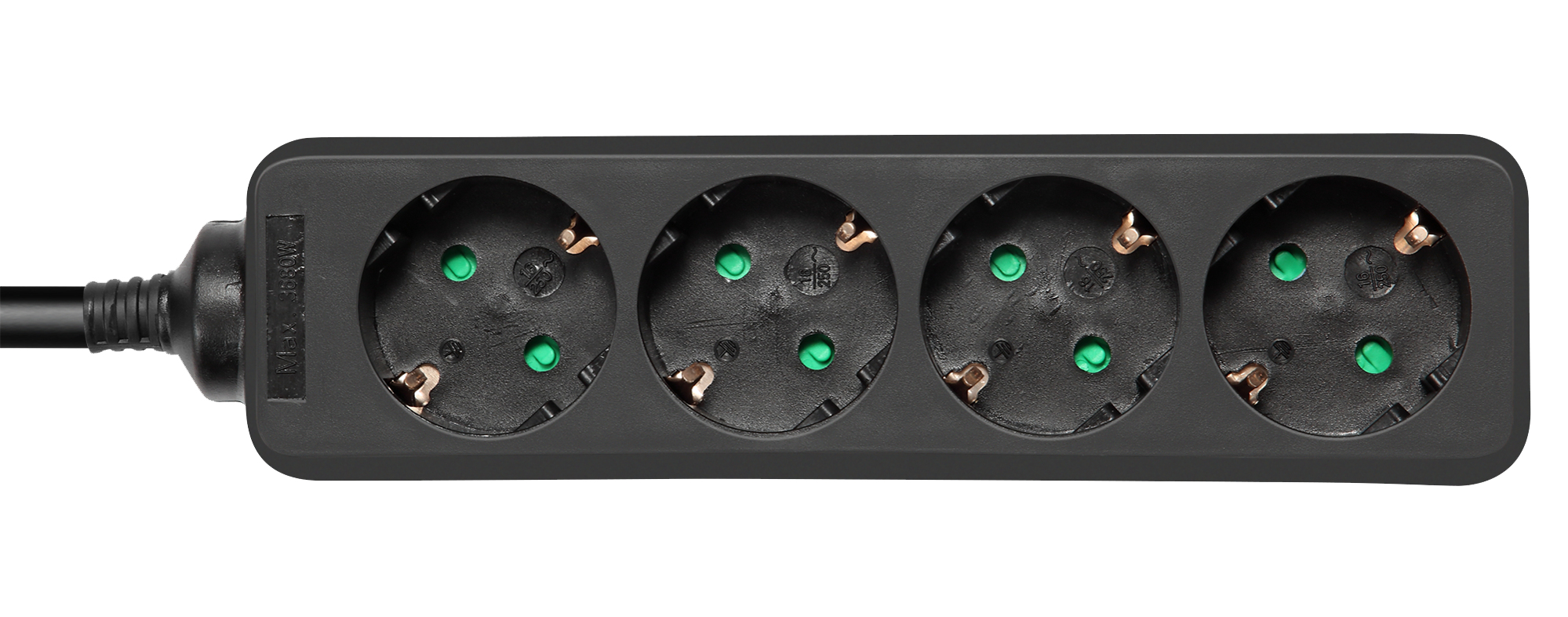 EU Product - Earthed power strip, 4xCEE 7/3, 1xCEE 7/7, child protected, 3m - Black thumbnail