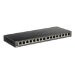 D-Link DGS-1016S Unmanaged Gigabit Ethernet (10/100/1000) Schwarz