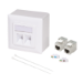 LogiLink Modular Cat.6A Wall Outlet 2xRJ45 STP, w. backbox, signal white