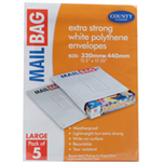 County Stationery MAIL BAG POLT ENV X5 WHITE L PK10