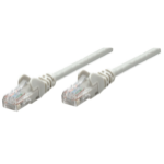 Intellinet Network Patch Cable, Cat5e, 0.25m, Grey, CCA, F/UTP, PVC, RJ45, Gold Plated Contacts, Snagless, Booted, Lifetime Warranty, Polybag