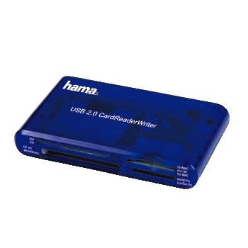 Hama USB CardReaderWriter 35in1 card reader Blue