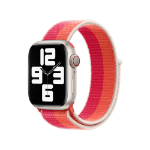 Apple MN5N3ZM/A slimme draagbare accessoire Band Oranje, Rood, Wit Nylon