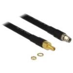 DeLOCK 0.4m RP-SMA/RP-SMA coaxial cable Black