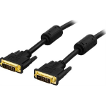 Deltaco DVI-600 DVI cable 1 m DVI-D Black