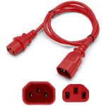 AddOn Networks ADD-515P2C1314AWG3FTRD power cable Red 35.8" (0.91 m) NEMA 5-15P C13 coupler