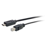 C2G USB 2.0, C - Standard B, 1m USB-kabel USB C USB B Zwart